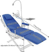 Portable Folding Dental Chair Dental Office Chair with LED Lamp Waste Basin Tray