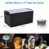 Clear Ice Cube Tray for Whiskey 2 Inch Clear Ice Cube Maker - Silicone Lar