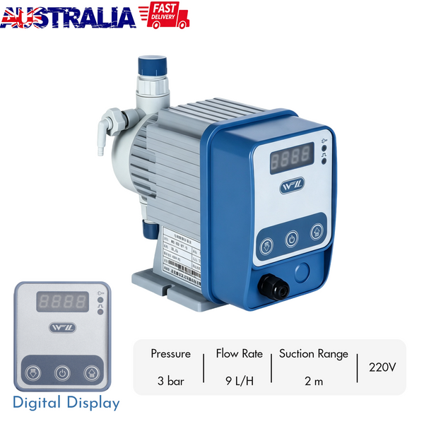 9L/H Electronic Dosing Pump Chemical Metering Pump Acid Chlorine Digital Display