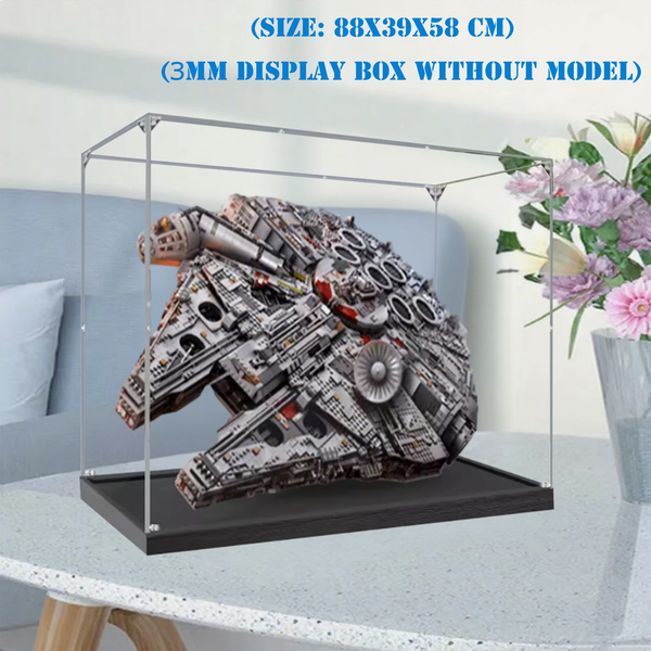Acrylic Display Case for Lego 75192 Millennium Falcon Collectibles Toy Showcase