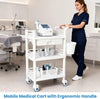 Beauty Trolley Cart with Wheel Esthetician Cart with Handrail, Bucket and Drawer