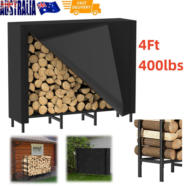 Firewood Rack with Cover Log Holder Firewood Heavy Duty Wood Storage Outdoor AU