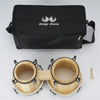 Bongo Drums 6”7” Wood Percussion Bongos for Kids Adults Beginners Natural Finish