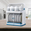 2 Tier Dish Drying Rack with Lid Cover Kitchen Cabinet Organizer for Plates Bowl