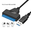 USB3.0 to SATA 2.5" Hard Drive HDD SSD Adapter Converter USB SATA Cable External