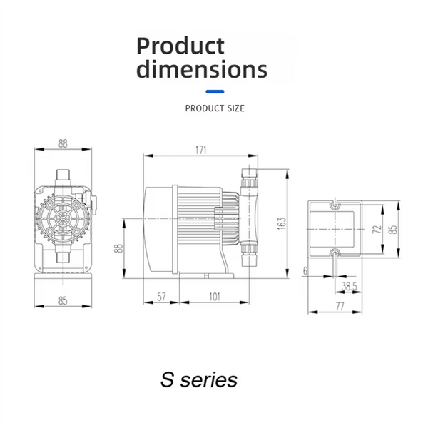 9L/H Electronic Dosing Pump Chemical Metering Pump Acid Chlorine Digital Display