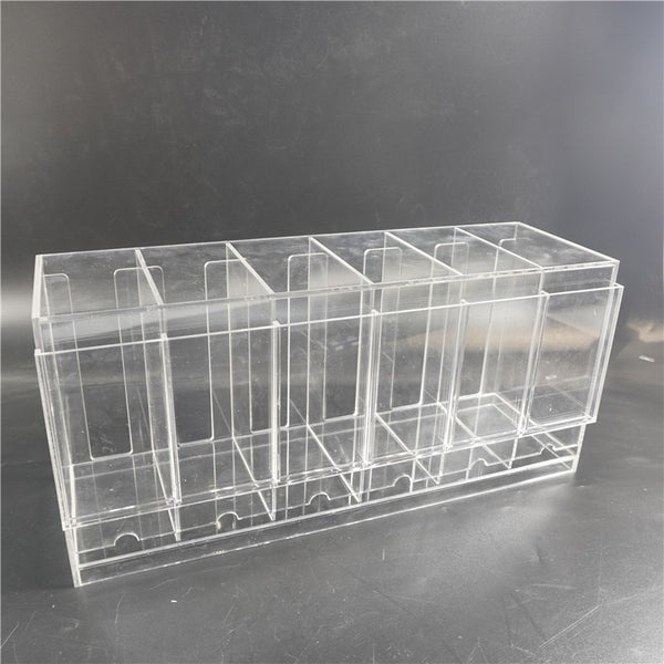 6 Slot Acrylic Pokemon TCG Premium Booster Pack Dispenser Stackable Design Clear