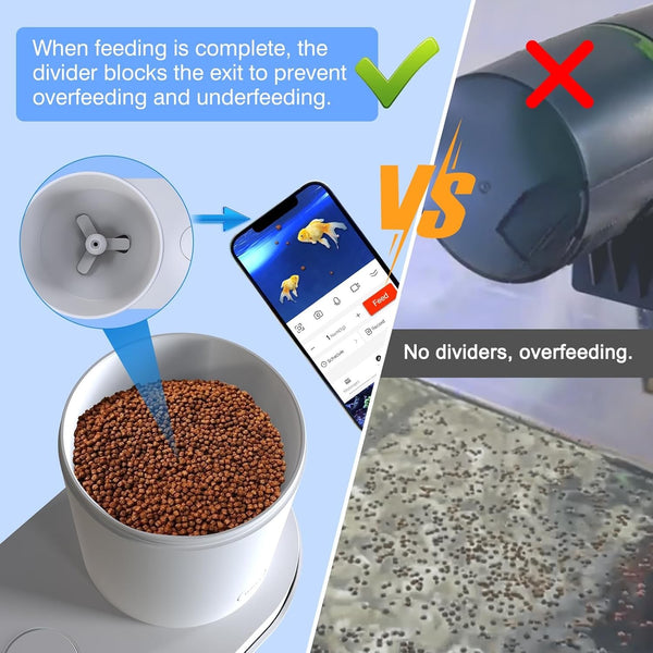 Automatic Fish Food Feeder Smart HD Camera Phone Control Tank Pond Dispenser