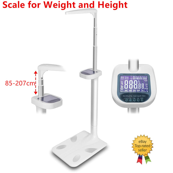 Full Body Composition Analysis Machine Gym Ultrasonic Weight Height Scale