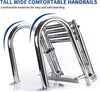 4 Steps Boat Ladder Telescoping Telescopic Yacht/Pontoon Ladder Boarding Ladder
