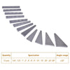 12Pcs Angle Gauge Block Set Accuracy Steel Machinist Tool 1/4 to 30 Degree & Box