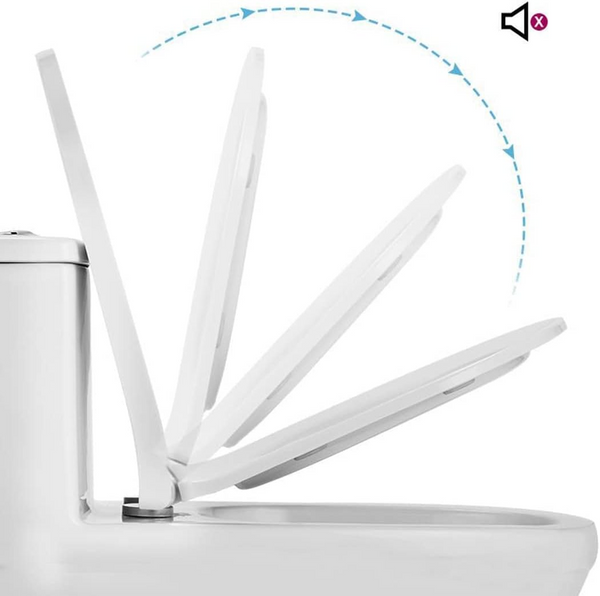 Thick Toilet Seat Soft Close Luxury White Heavy Duty Quick Release U Shape PP