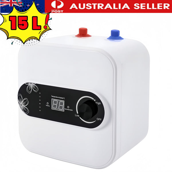1500W Electric Mini-Tank Water Heater 15L Hot Water System Under Sink Water Tank