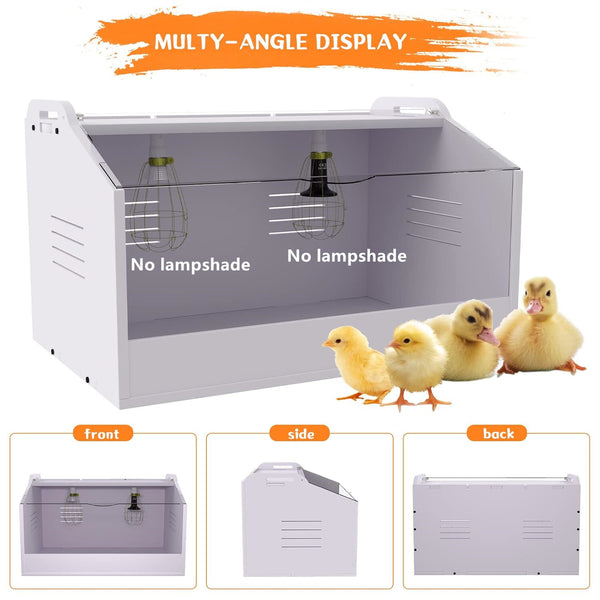80CM Chick Brooder Box Rearing Poultry Feeding Box Keep Warm Up to 35 Chicks