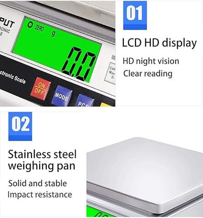 10kg/0.1g Electronic Weighing Balance Counting Scale Jewelry Industrial Scale