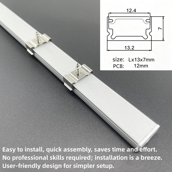12X LED Strip Lights Aluminium channel Profile bar for Kitchen Cabinet 0.9M AU