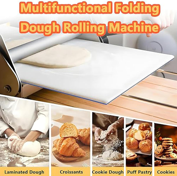 Manual Dough Sheeter Roller Machine Commercial Folding Dough Maker 1-25mm Thick