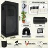 Hydroponics Grow Tent Full Spectrum LED Grow Light Kits Inline Fan Filter System
