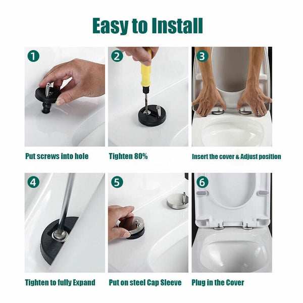 Thick Toilet Seat Soft Close Luxury White Heavy Duty Quick Release U Shape PP