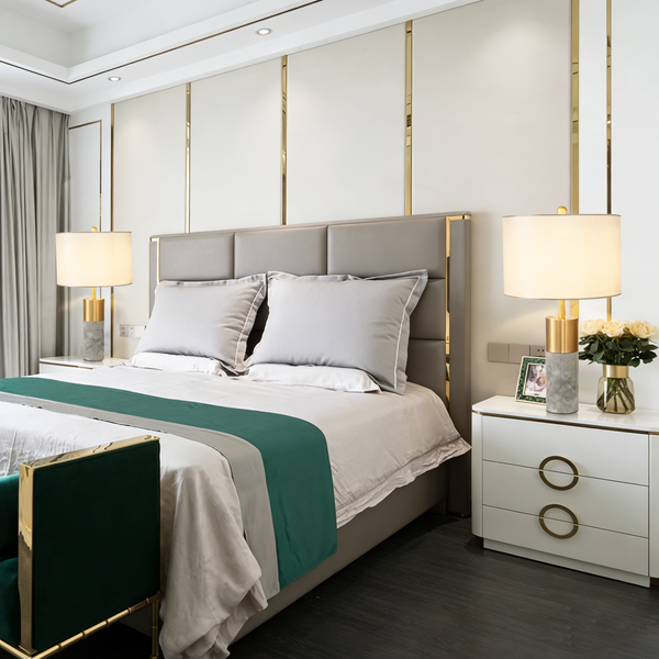 Modern Table Lamp Bedroom Bedside Lamp Marble Table Light AU Plug