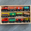 Christmas Train Toy 12Pcs Magnetic Wooden Train Set Train Xmas Gift with Box