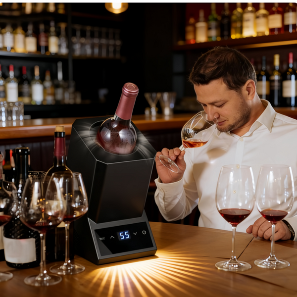 Portable Cooler Electronic Wine Chiller 5-18°C Single Bottle Temperature Control
