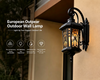 Garden Outdoor Wall Lamp Black Wall Sconce Hotel Wall Lights Balcony Wall Light