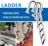 4 Steps Boat Ladder Telescoping Telescopic Yacht/Pontoon Ladder Boarding Ladder