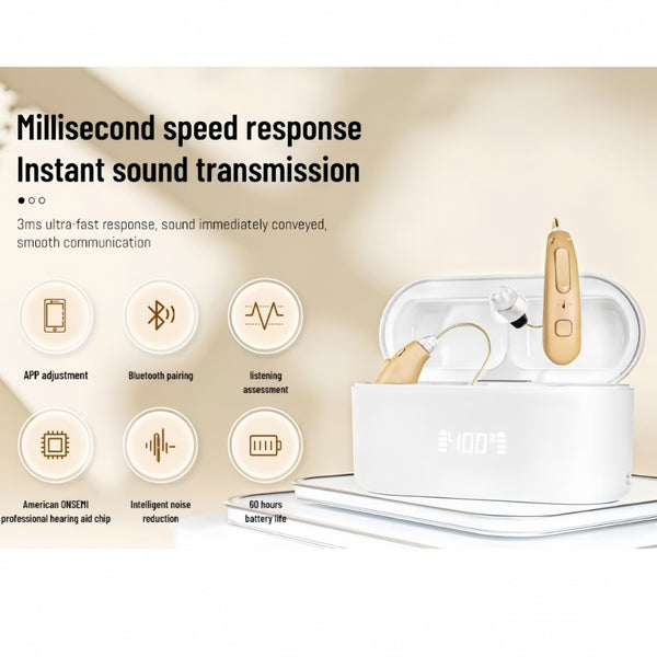 Professional Hearing AIDS 16-channel Bluetooth Digital RIC Hearing Aids Elderly