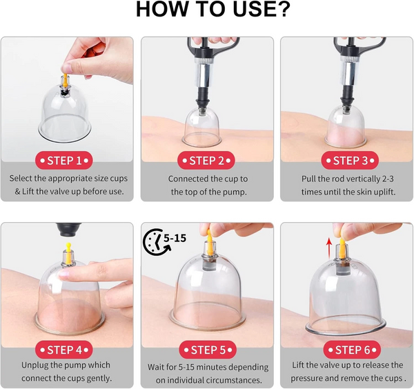 19/30 Cups Vacuum Cupping Set Massage Kit Acupuncture Suction Massager Pain Reli