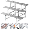 3-tier Large Garden Pot Plant Stand Outdoor Rust Proof Stainless Steel 120x75cm