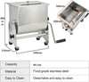 44Lbs Tilt Tank Meat Mixer Stainless Manual Meat Blender Grinding Machine AU