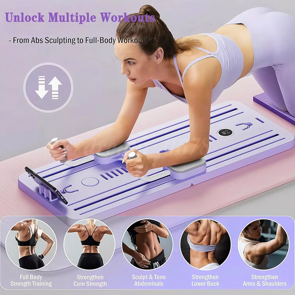 5-in-1 Abdominal Exercise Board Pilates Reformer Board Set Fitness Equipment AU