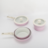 11Pcs Pink pots and Pans Set Removable Handle Nonstick Cookware Set Space Saving