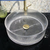 Bathroom Basin Round Glass Vanity Basin Above Counter Transparent Hand Wash Bowl