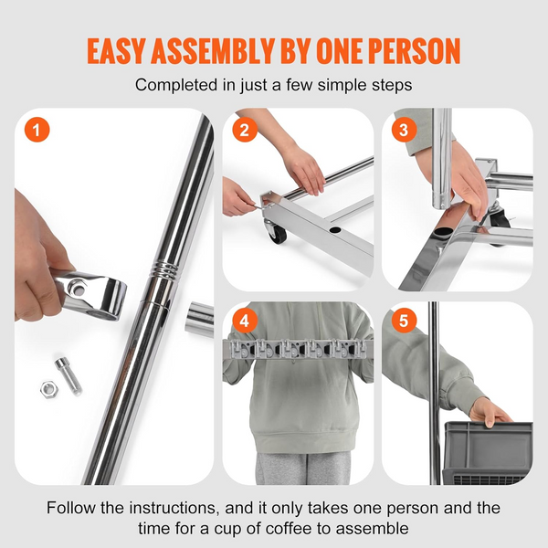 Broom Hanger Mop Holder with Drain basket Movable Mop Rack Cleaning Tool Cart AU