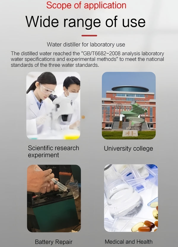 5L/h Water Distiller Purifier Machine Laboratory Auto Control Stainless Steel AU