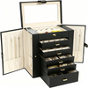 Large Jewelry Box Organizer Leather Jewelry Storage Case Earring Bracelet Holder