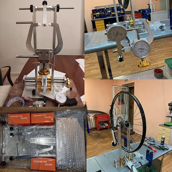 Bicycle Wheel Truing Stand Bike Wheel Alignment Repair Tool with Dial Gauge AU