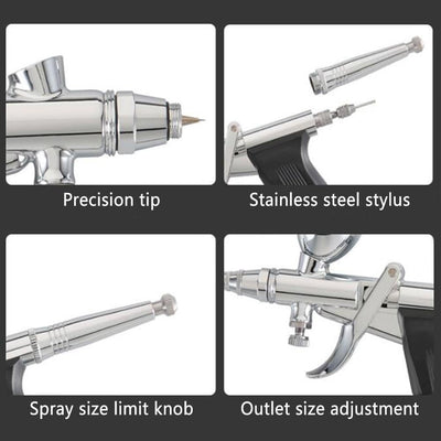 Airbrush Kit Air Brush Painting Set Double Action Trigger Airbrush Painting Gun