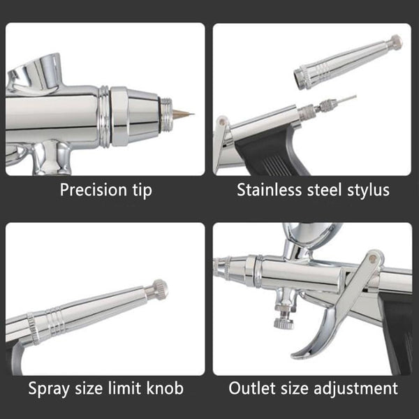 Airbrush Kit Air Brush Painting Set Double Action Trigger Airbrush Painting Gun