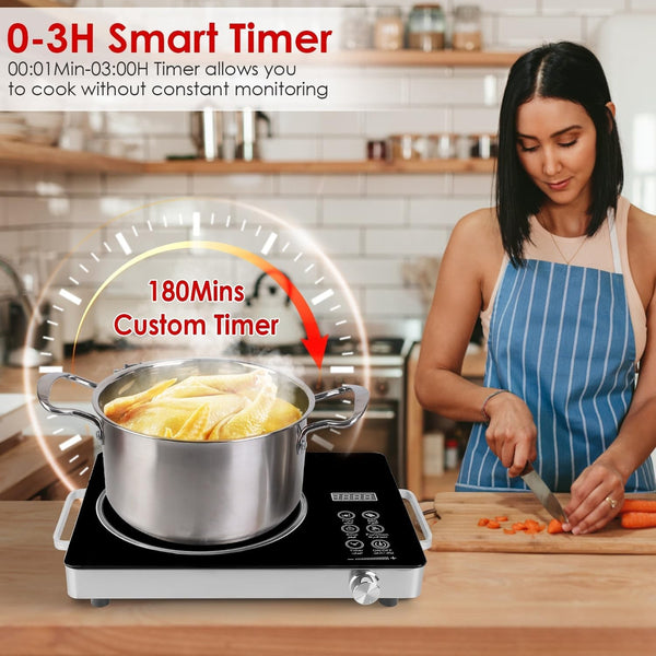 Electric Induction Cooktop Fast Touch Infrared Burner Portable Cooktop 2200W