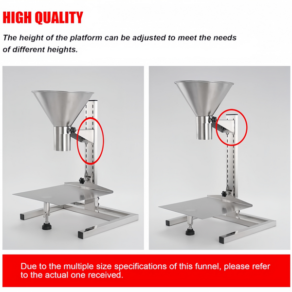 2"Inch Stainless Steel Feeding Hopper W/Support Stand for Powder Liquid Granules