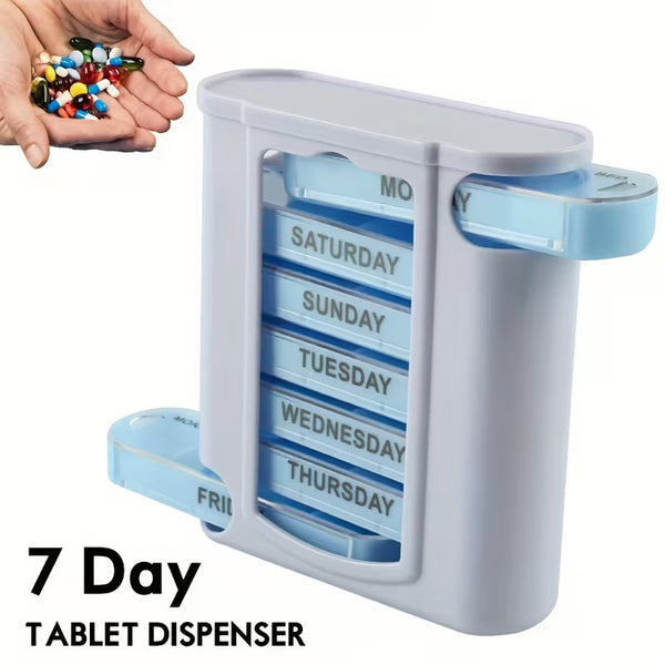 7Day Pill Box Medicine Storage Weekly Tablet Container Case Organizer Dispenser