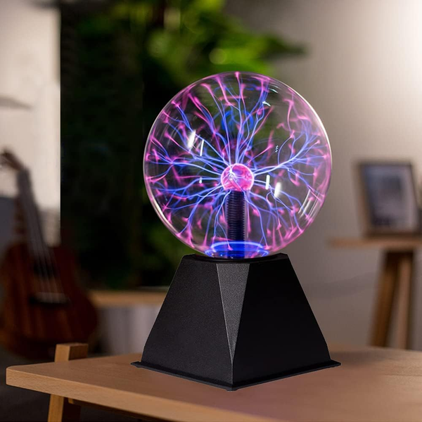 8" Plasma Ball Sensitive Red Light Globe Lamp Voice Control Night Light Gifts AU