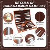 18 inch Premium Backgammon Board Game Set Large Classic Board Game Case Gifts