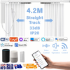 4.2M Electric Curtain Track Smart Multi-Control Low-Noise 33dB Double Open