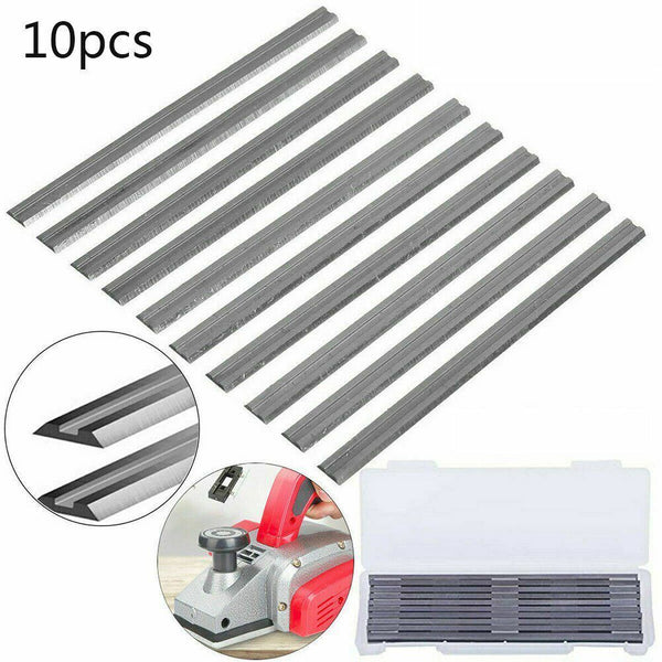 10pcs Planer Blades Reversible Carbide 82mm For MAKITA BOSCH HITACHI w/ BOX