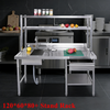 Stainless Steel Sink Kitchen Work Benches Table Washing Basin with Drawer & Rack