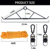Deer Hanger Elk Hoist Pulley Lift System with Gambrel Hunting Game Hanging Kit